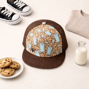 Milk & Cookies Trucker Hat Kids | George Hats Brimz Style | Trendy Snapback
